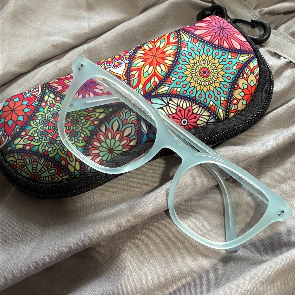 Warby Parker Rosie Glasses in Powder Blue - Picture 2 of 2